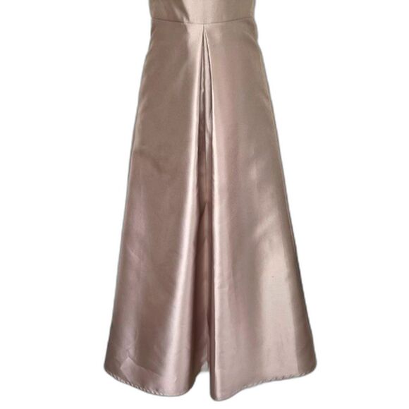 ALFRED SUNG CHAMPAGNE FULL LENGTH DRESS POCKETS SIZE 2 BRIDESMAID MOB MOG - Picture 3 of 12